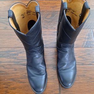 Justin Brand Leather "Roper" Western Boots - Size Men's 9.5d - Like New!